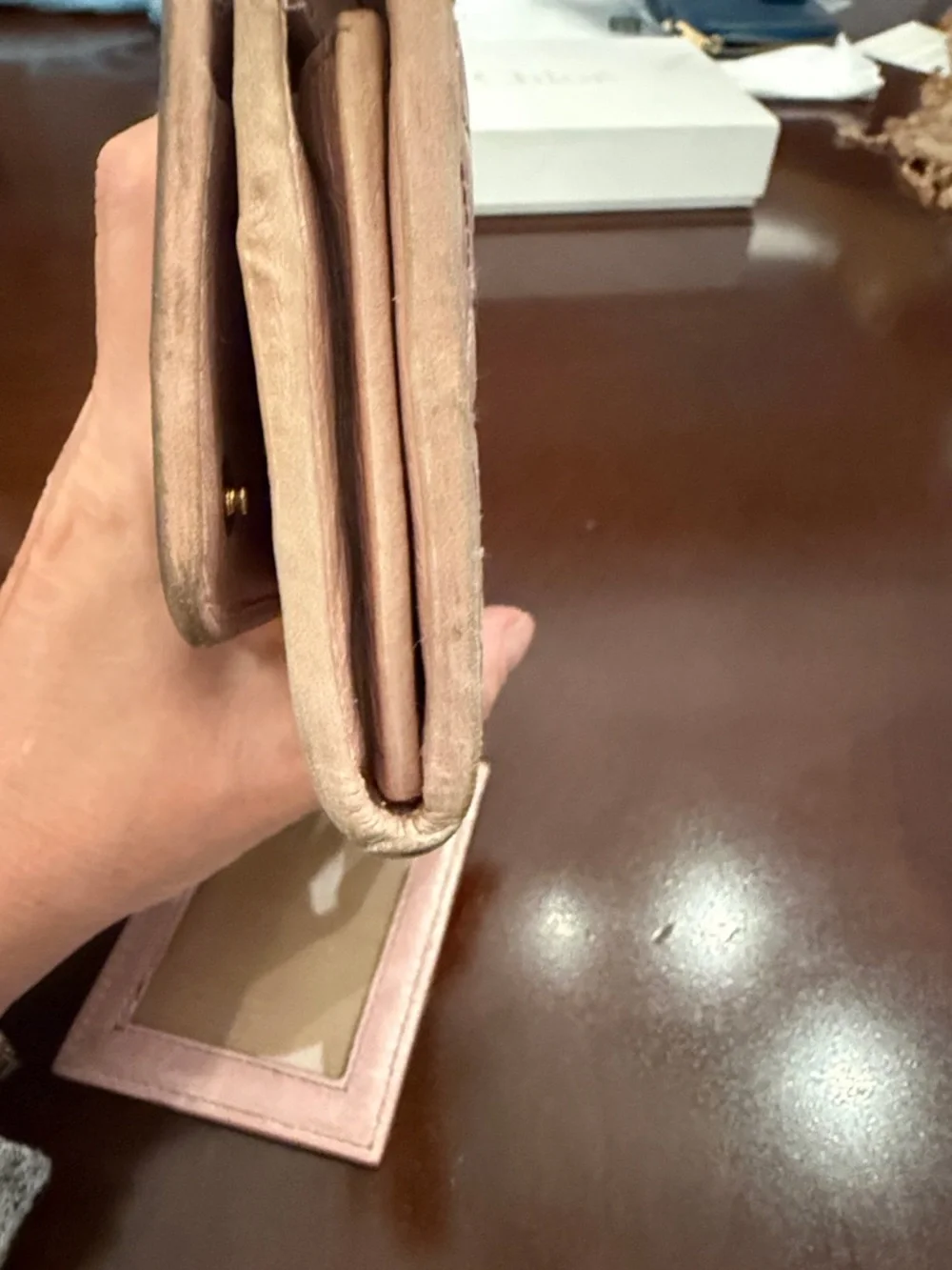 Prada Quilted Blush Pink Wallet with ID Holder worn! - Picture 2 of 14